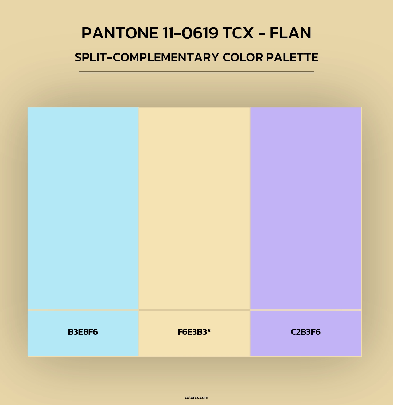 PANTONE 11-0619 TCX - Flan - Split-Complementary Color Palette