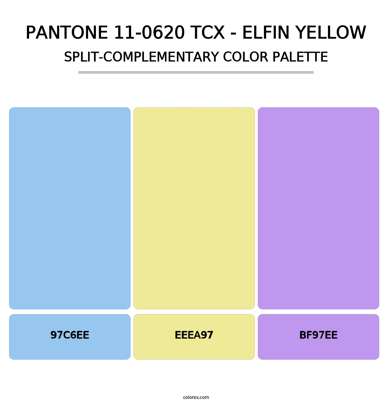 PANTONE 11-0620 TCX - Elfin Yellow - Split-Complementary Color Palette