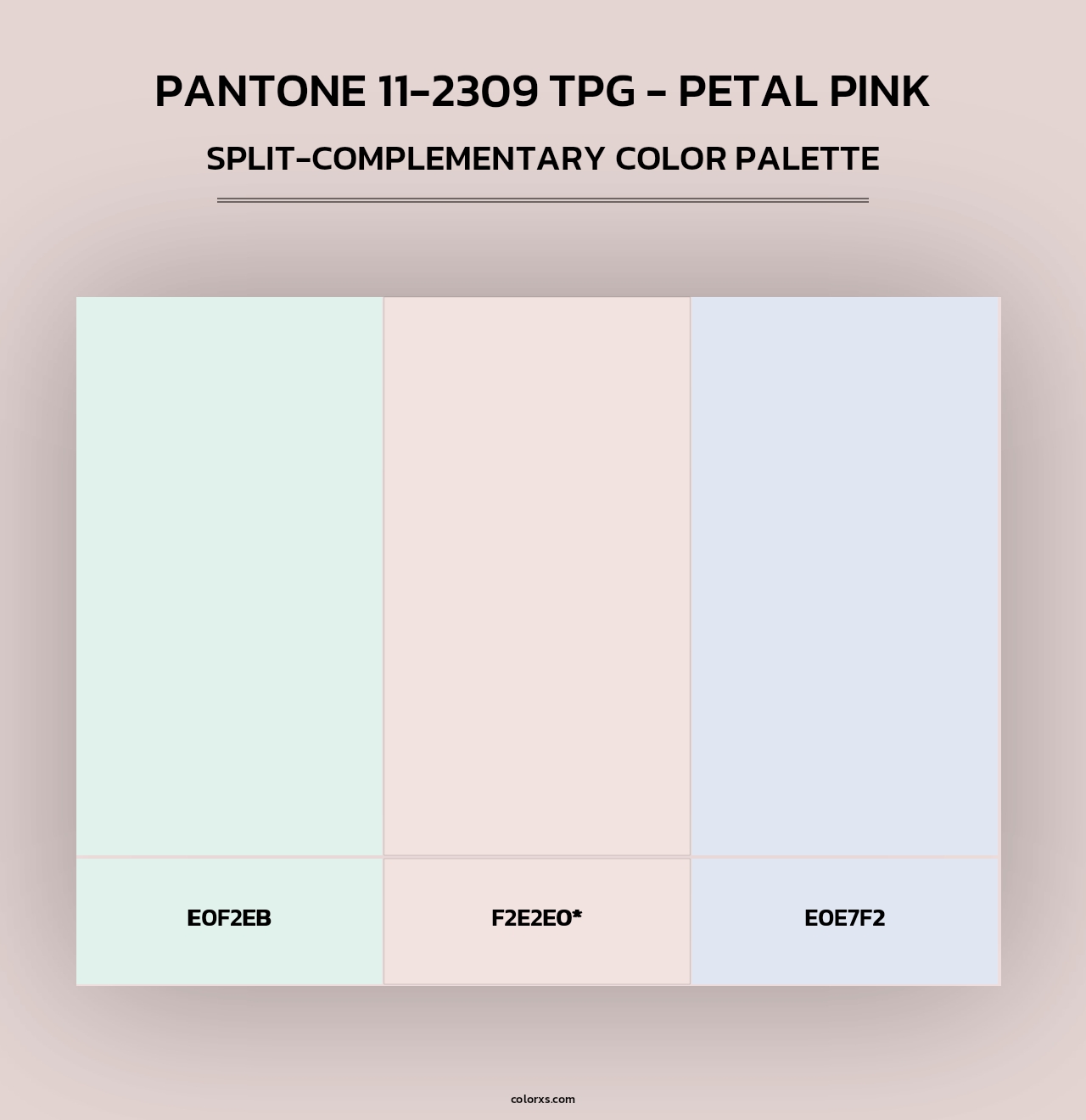 PANTONE 11-2309 TPG - Petal Pink - Split-Complementary Color Palette
