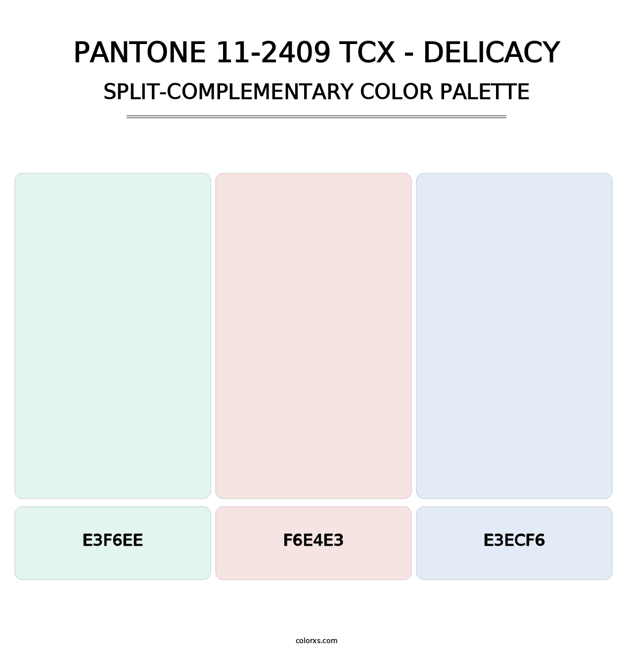 PANTONE 11-2409 TCX - Delicacy - Split-Complementary Color Palette