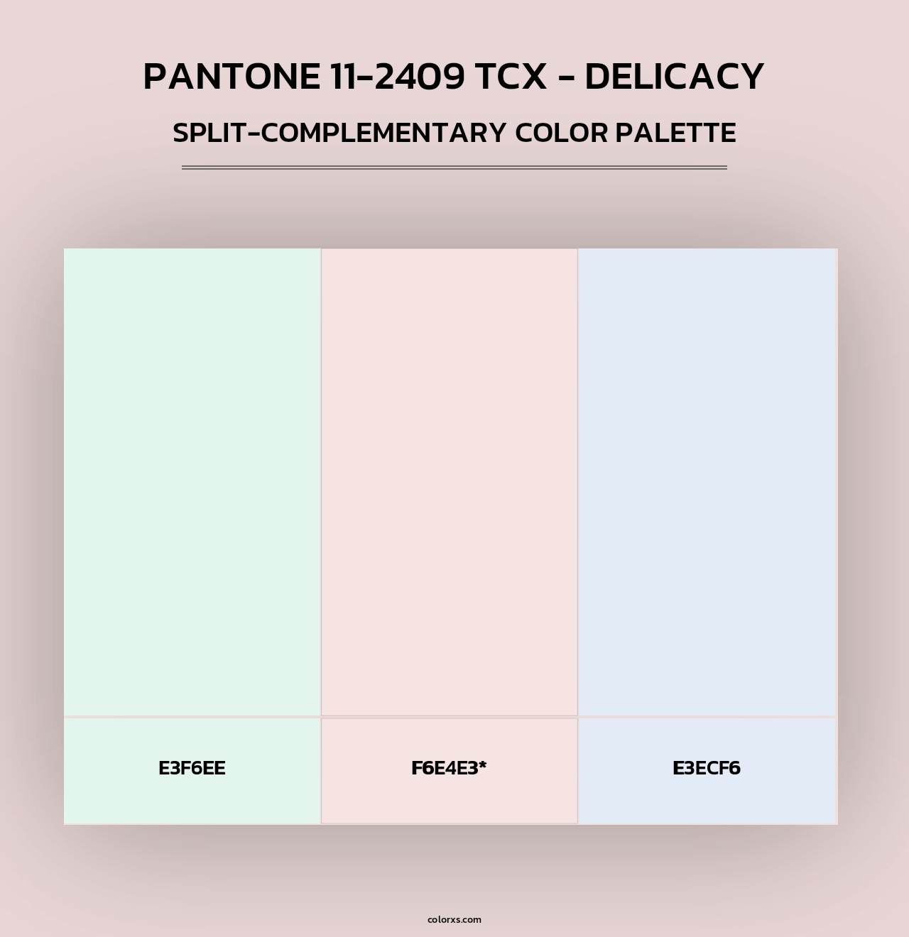 PANTONE 11-2409 TCX - Delicacy - Split-Complementary Color Palette