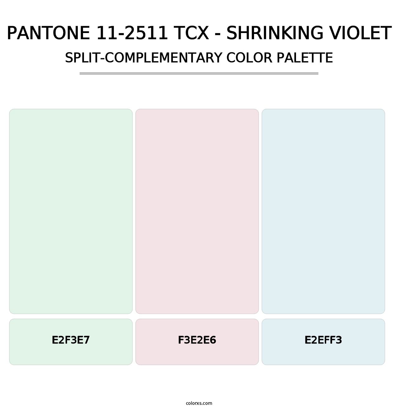 PANTONE 11-2511 TCX - Shrinking Violet - Split-Complementary Color Palette