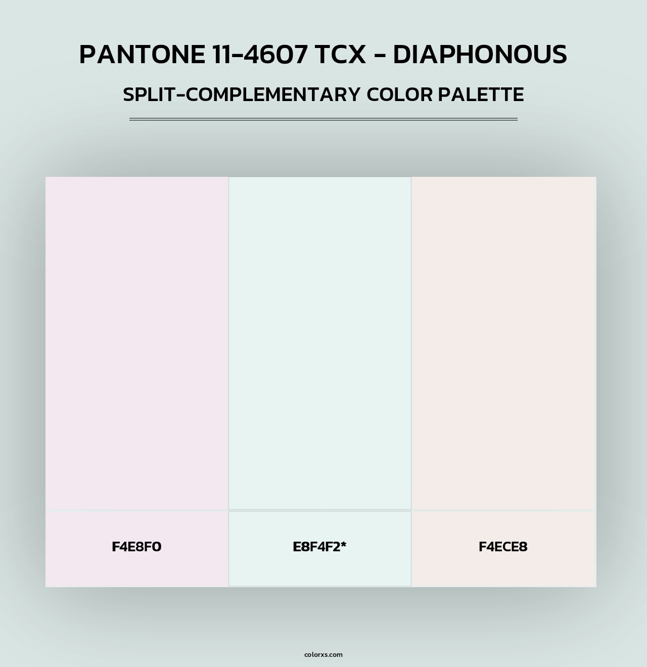 PANTONE 11-4607 TCX - Diaphonous - Split-Complementary Color Palette