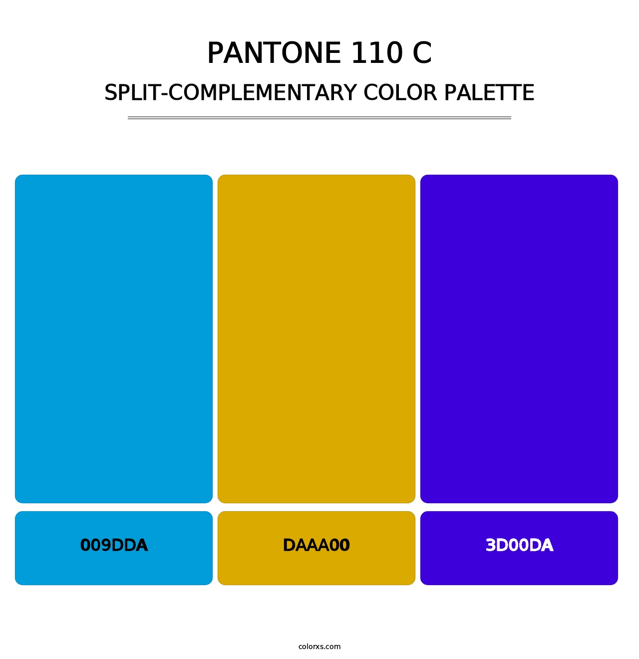 PANTONE 110 C - Split-Complementary Color Palette
