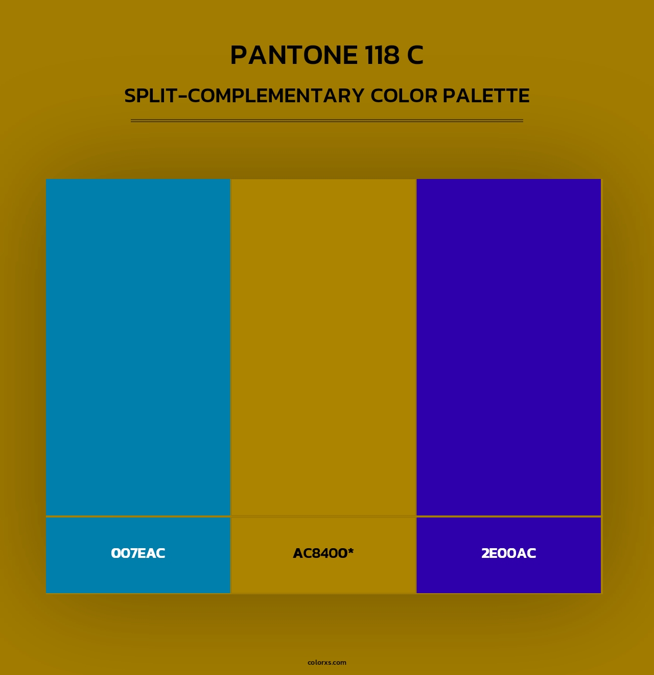 PANTONE 118 C - Split-Complementary Color Palette