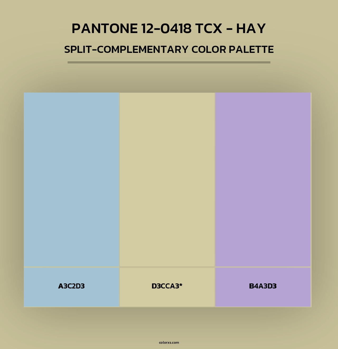 PANTONE 12-0418 TCX - Hay - Split-Complementary Color Palette