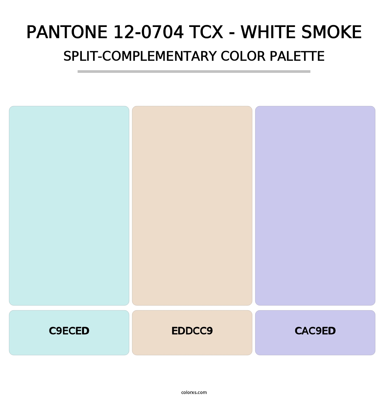 PANTONE 12-0704 TCX - White Smoke - Split-Complementary Color Palette