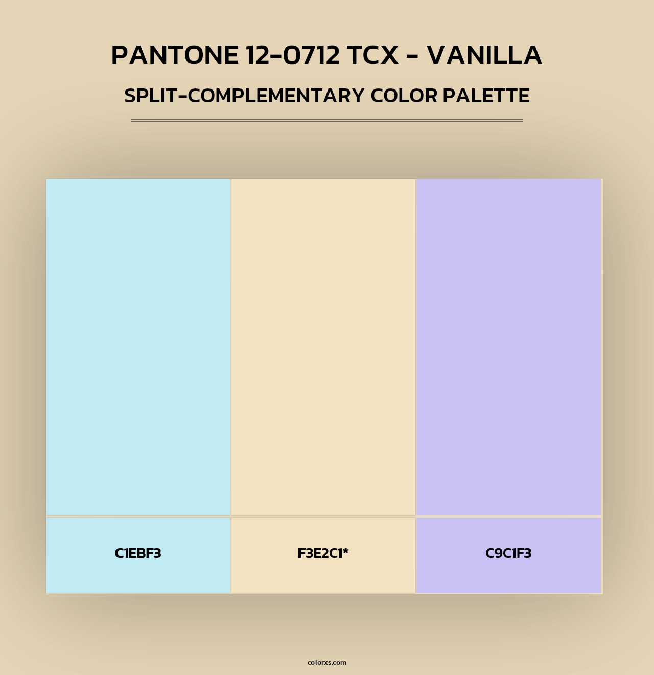 PANTONE 12-0712 TCX - Vanilla - Split-Complementary Color Palette
