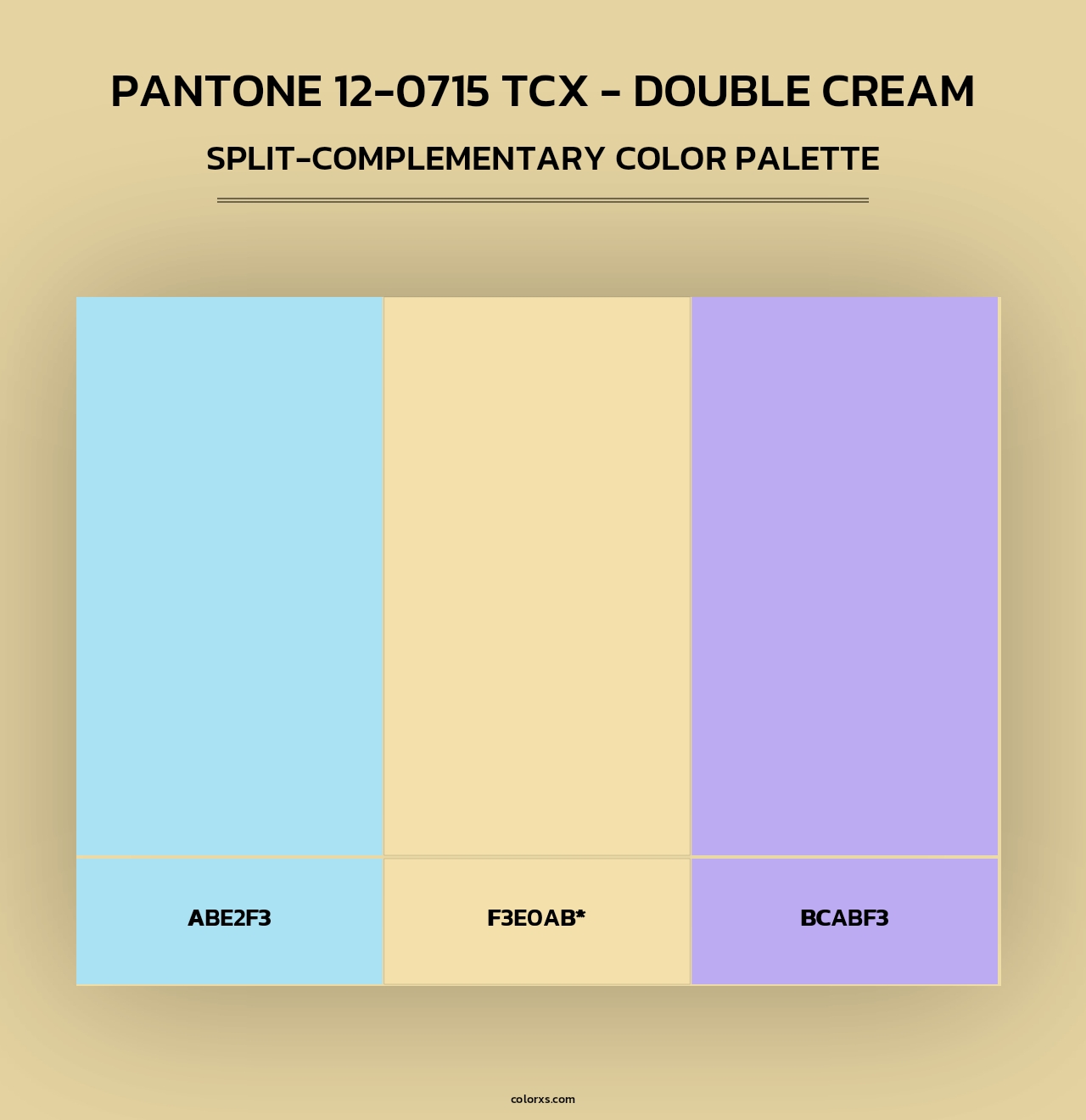 PANTONE 12-0715 TCX - Double Cream - Split-Complementary Color Palette