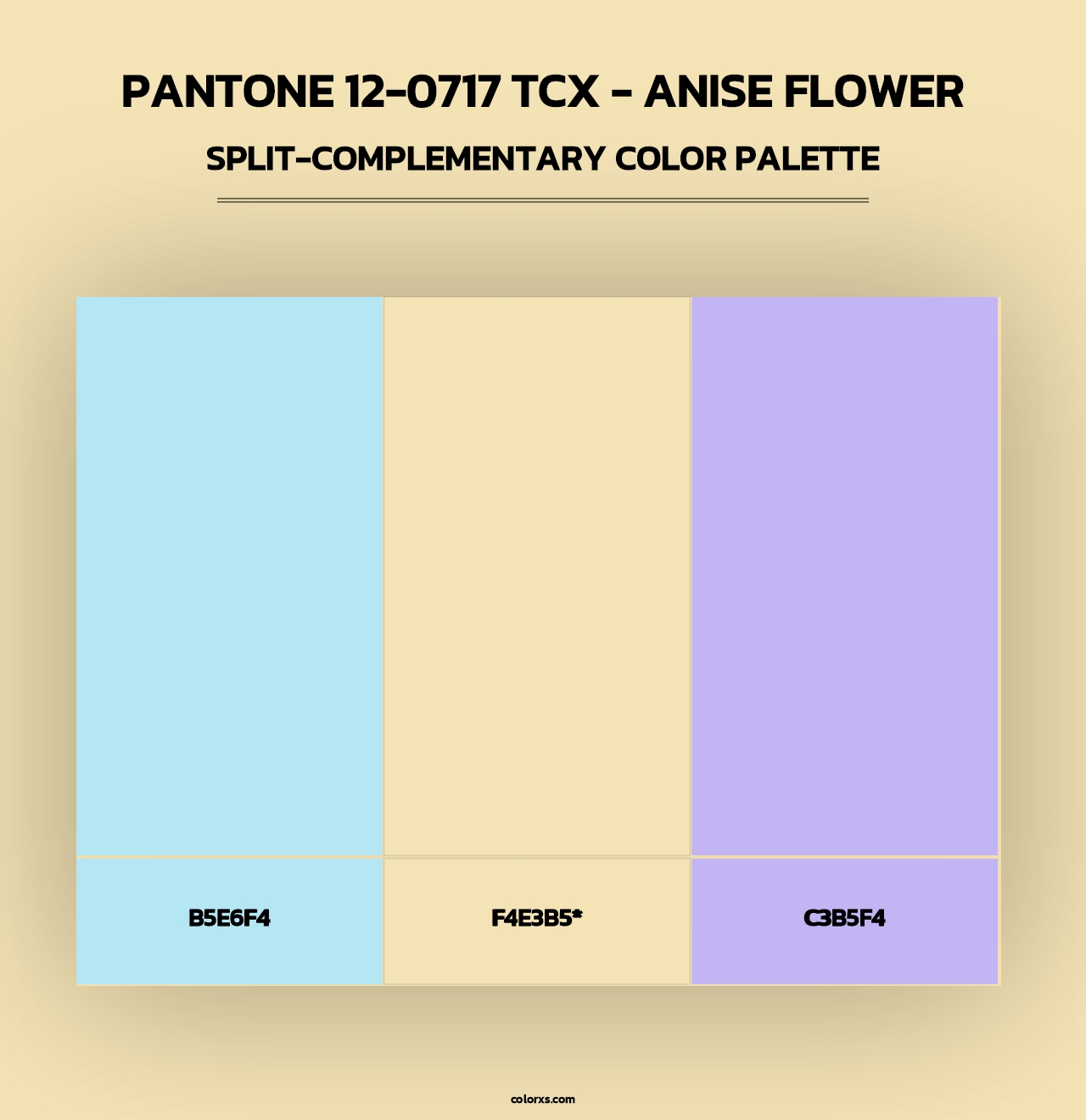 PANTONE 12-0717 TCX - Anise Flower - Split-Complementary Color Palette