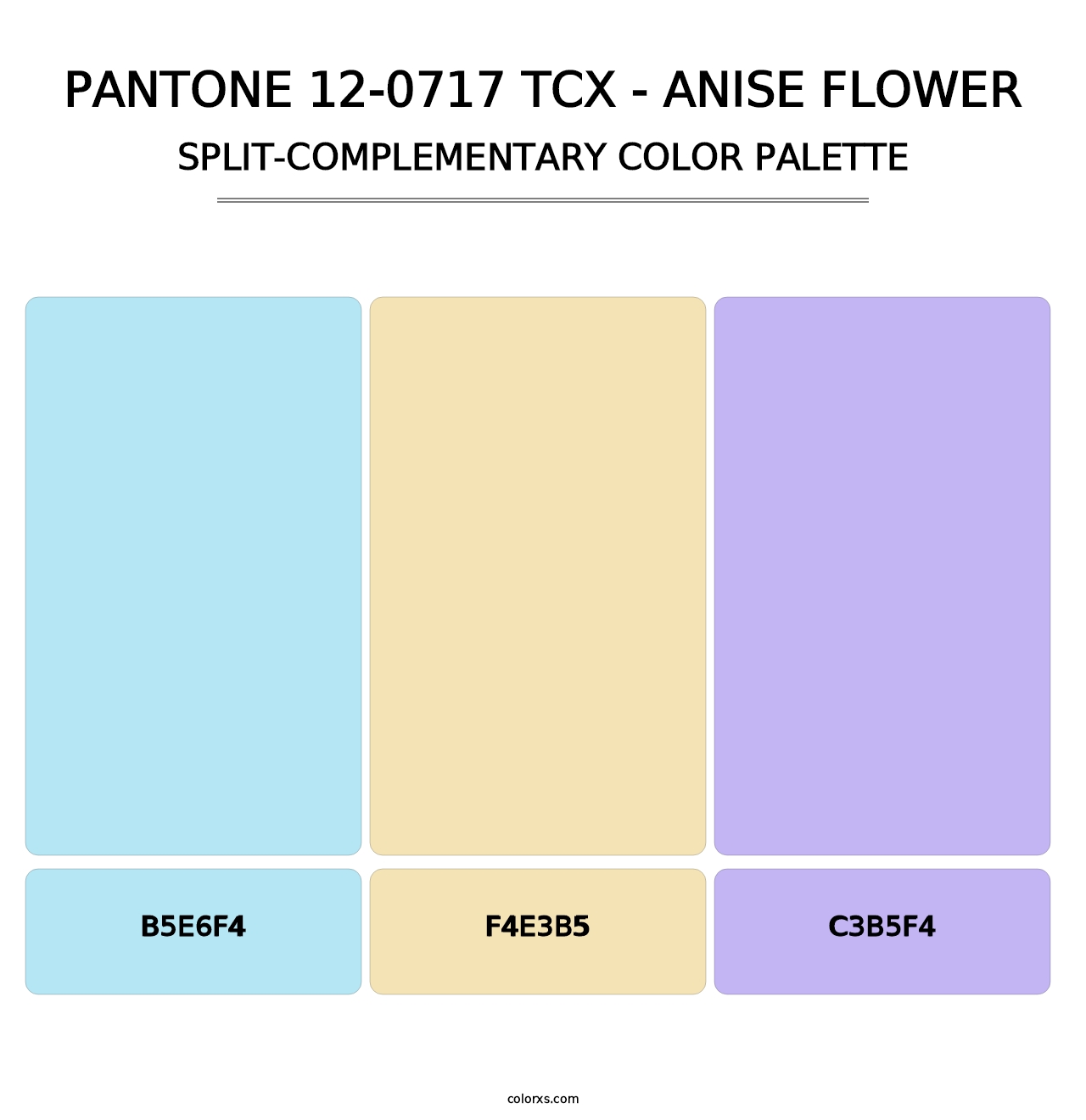 PANTONE 12-0717 TCX - Anise Flower - Split-Complementary Color Palette