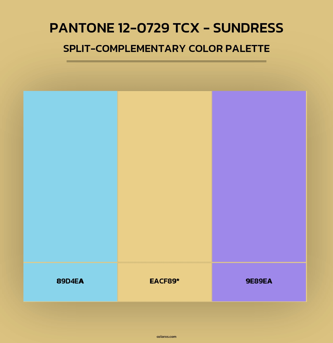 PANTONE 12-0729 TCX - Sundress - Split-Complementary Color Palette