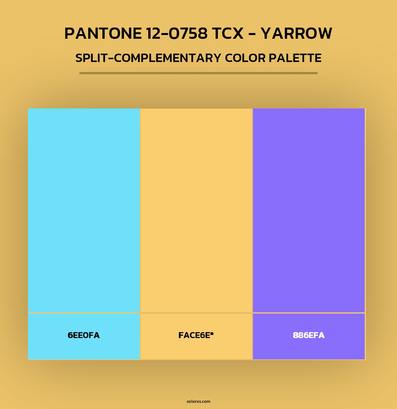 PANTONE 12-0758 TCX - Yarrow - Split-Complementary Color Palette