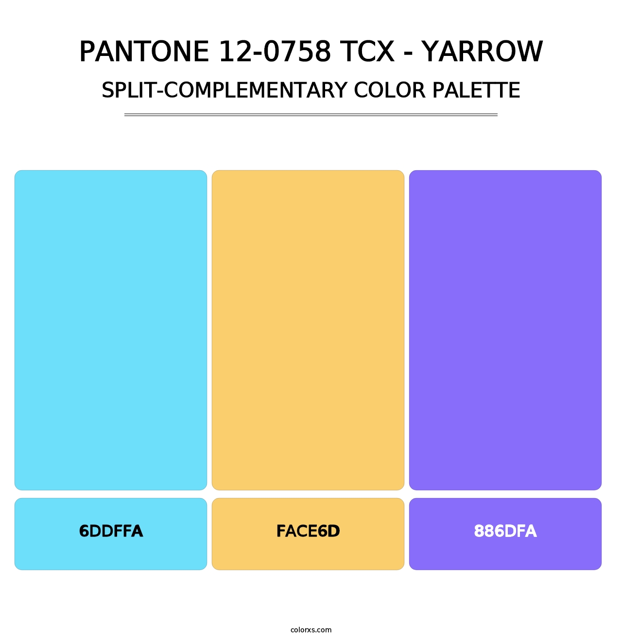 PANTONE 12-0758 TCX - Yarrow - Split-Complementary Color Palette