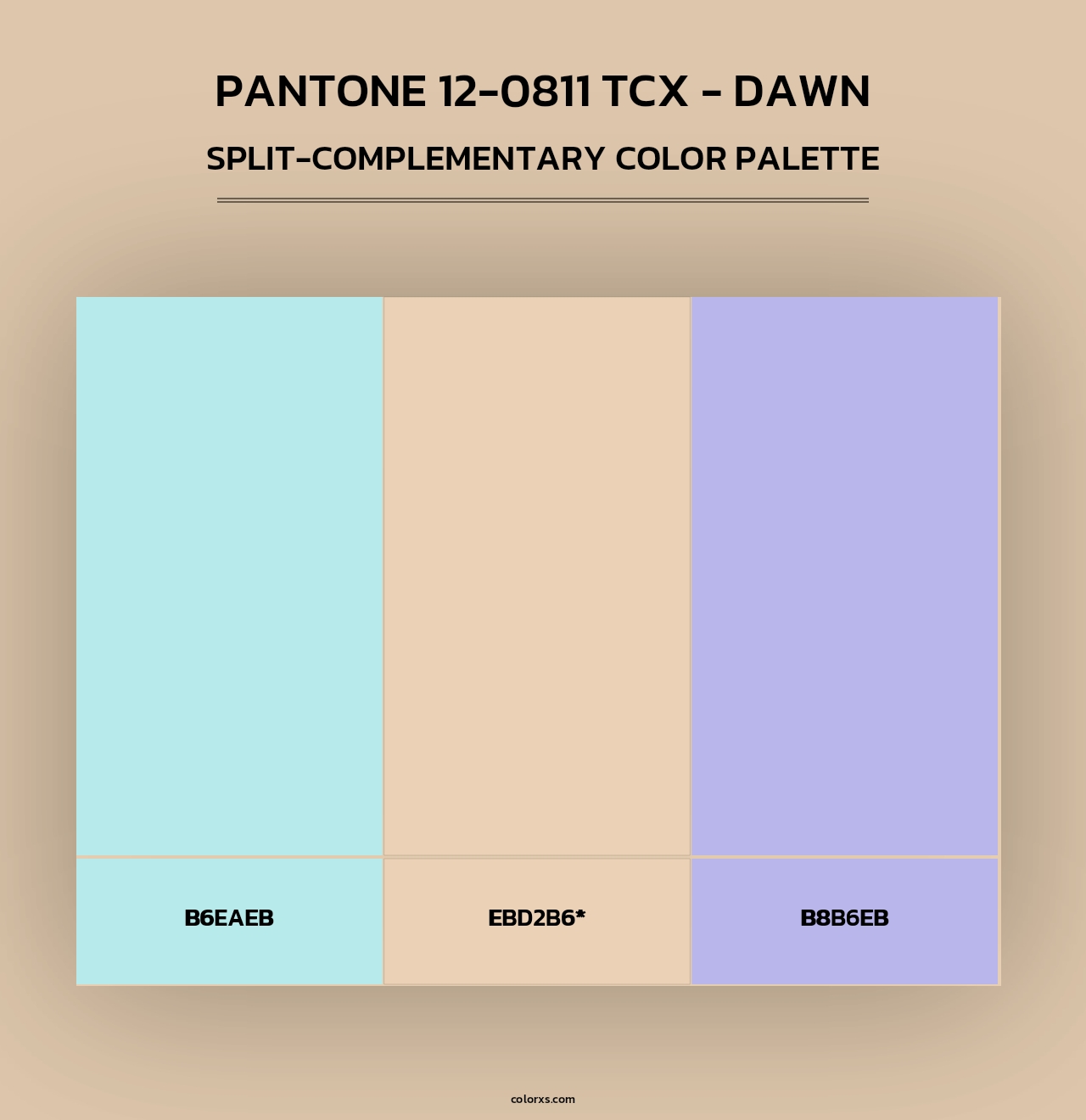 PANTONE 12-0811 TCX - Dawn - Split-Complementary Color Palette