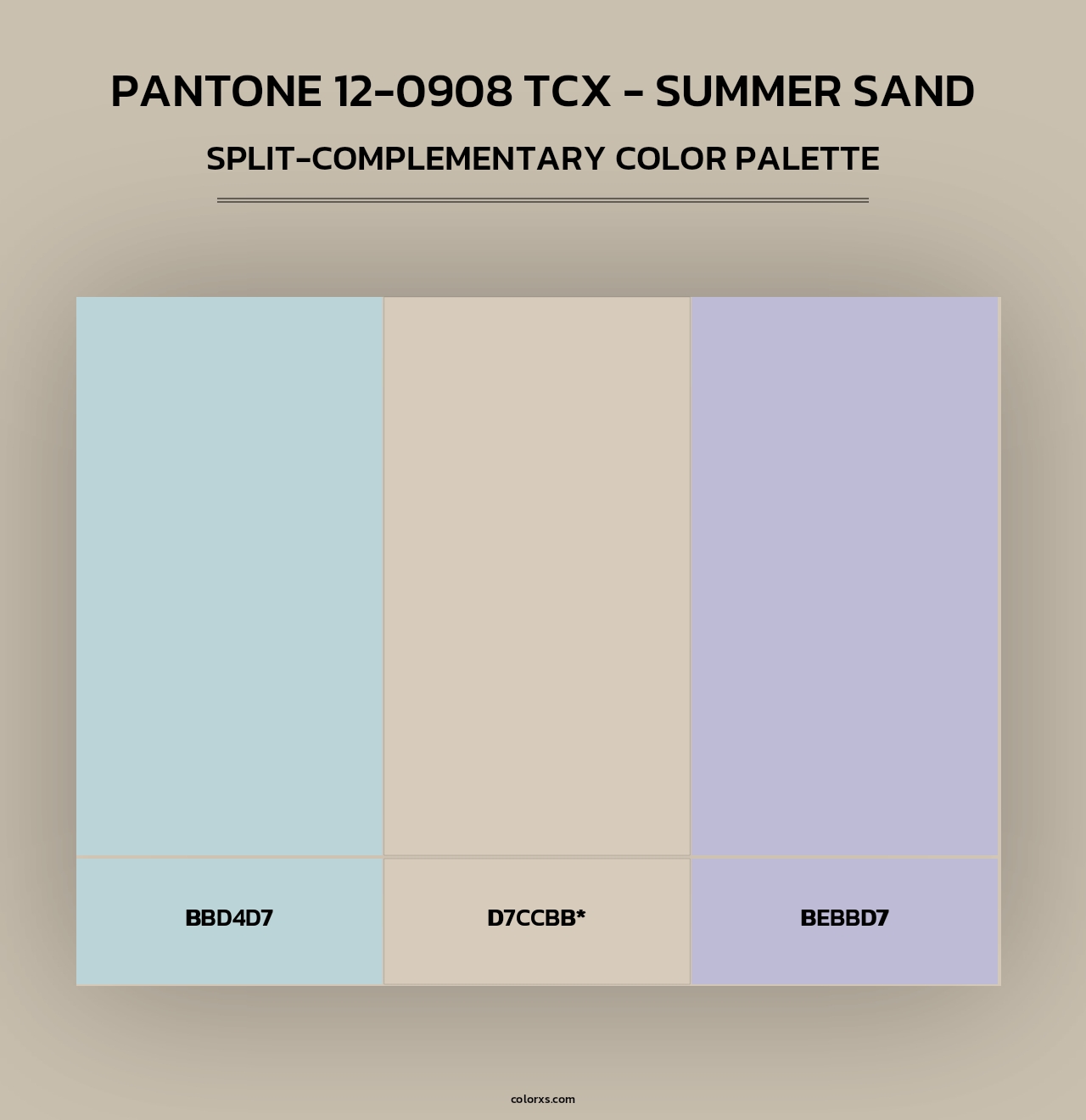 PANTONE 12-0908 TCX - Summer Sand - Split-Complementary Color Palette