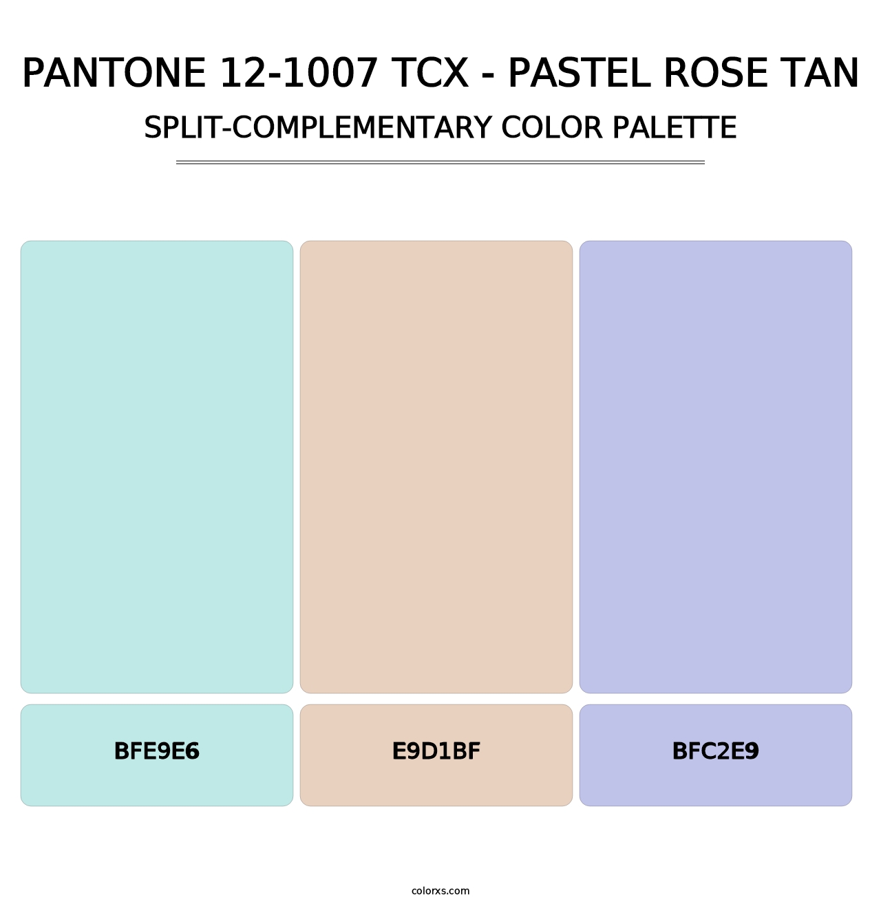 PANTONE 12-1007 TCX - Pastel Rose Tan - Split-Complementary Color Palette