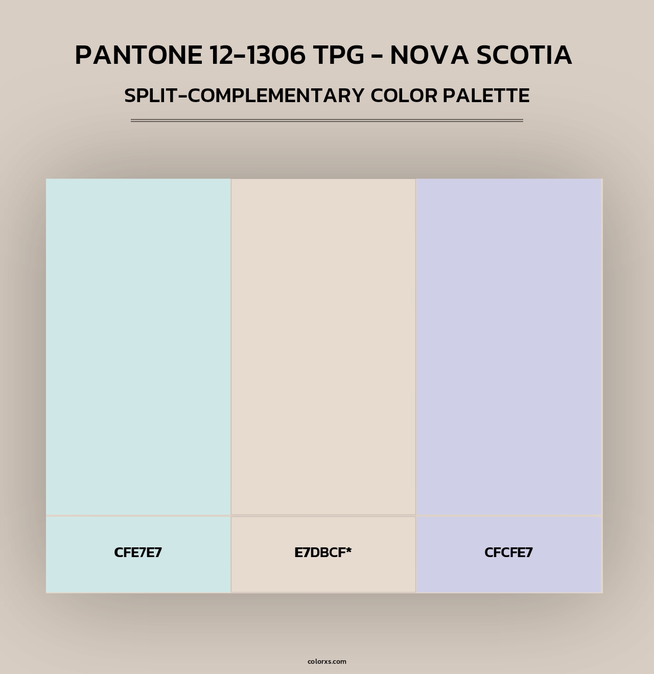 PANTONE 12-1306 TPG - Nova Scotia  - Split-Complementary Color Palette