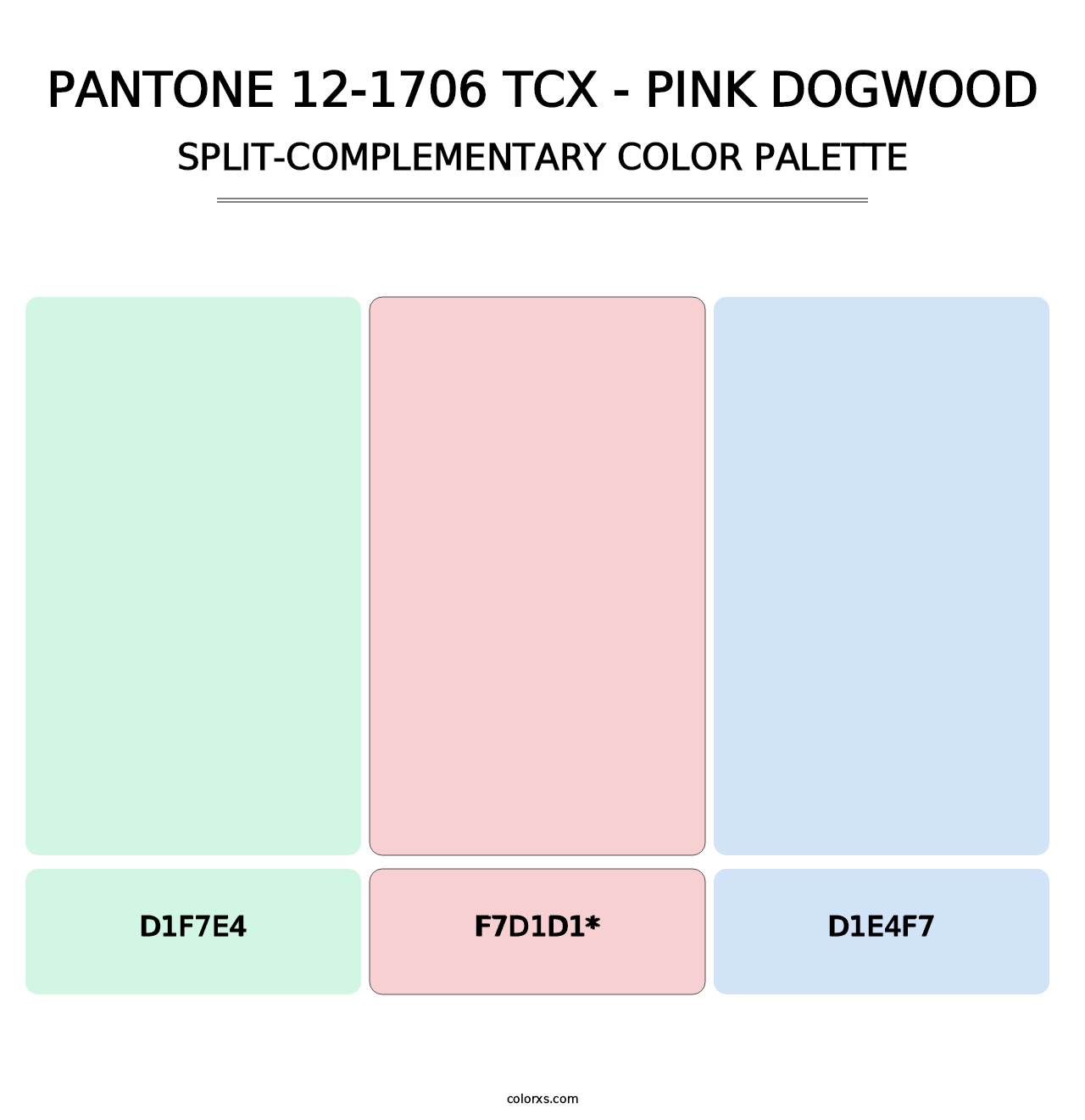 PANTONE 12-1706 TCX - Pink Dogwood - Split-Complementary Color Palette