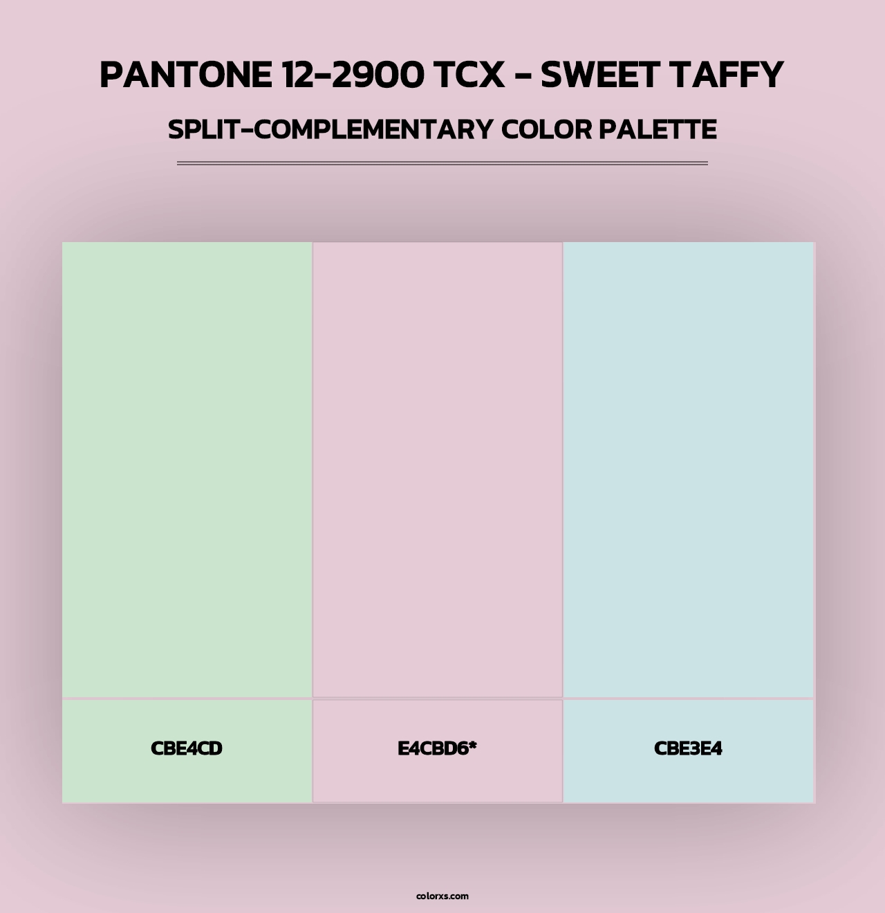 PANTONE 12-2900 TCX - Sweet Taffy - Split-Complementary Color Palette