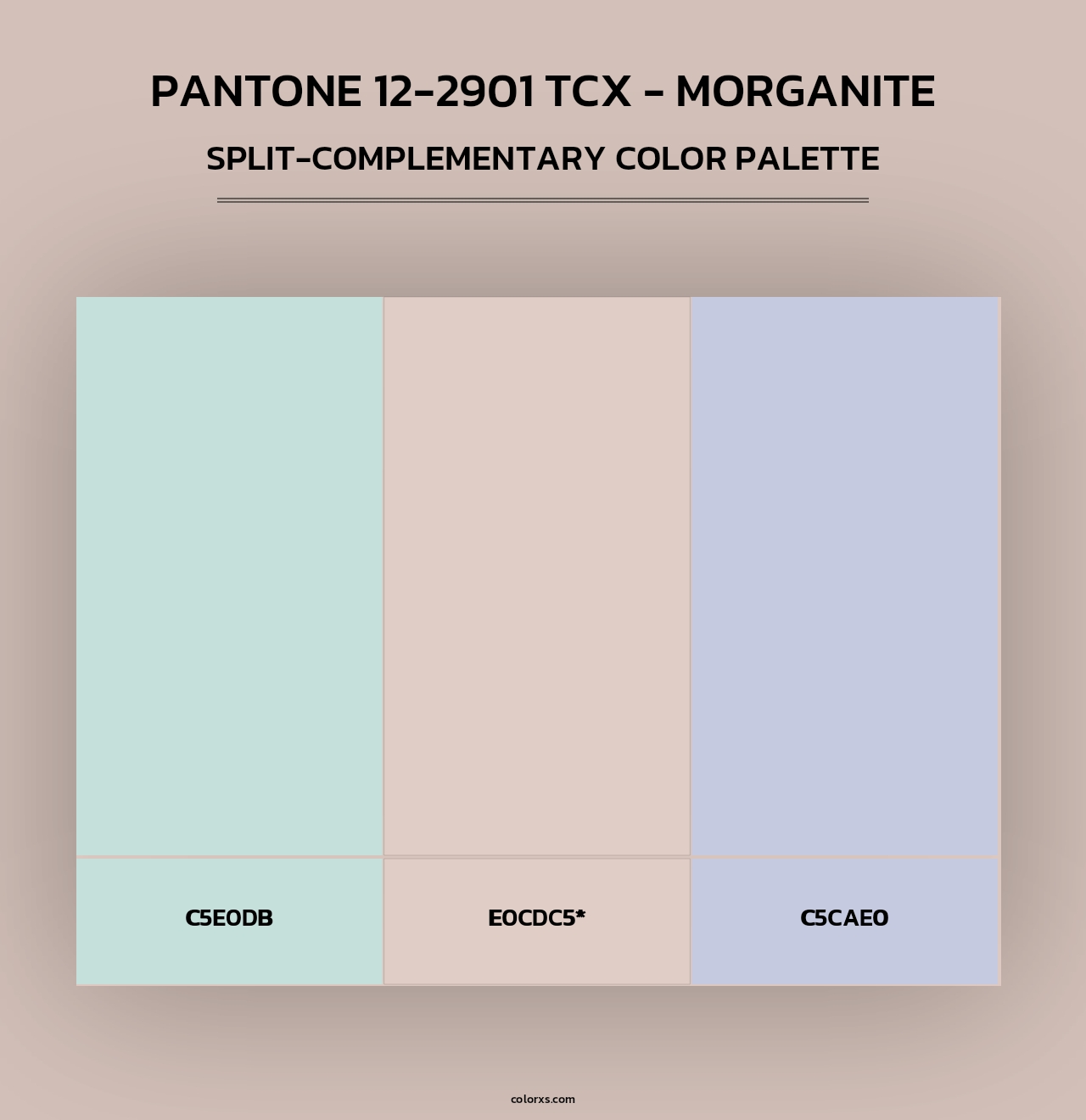 PANTONE 12-2901 TCX - Morganite - Split-Complementary Color Palette