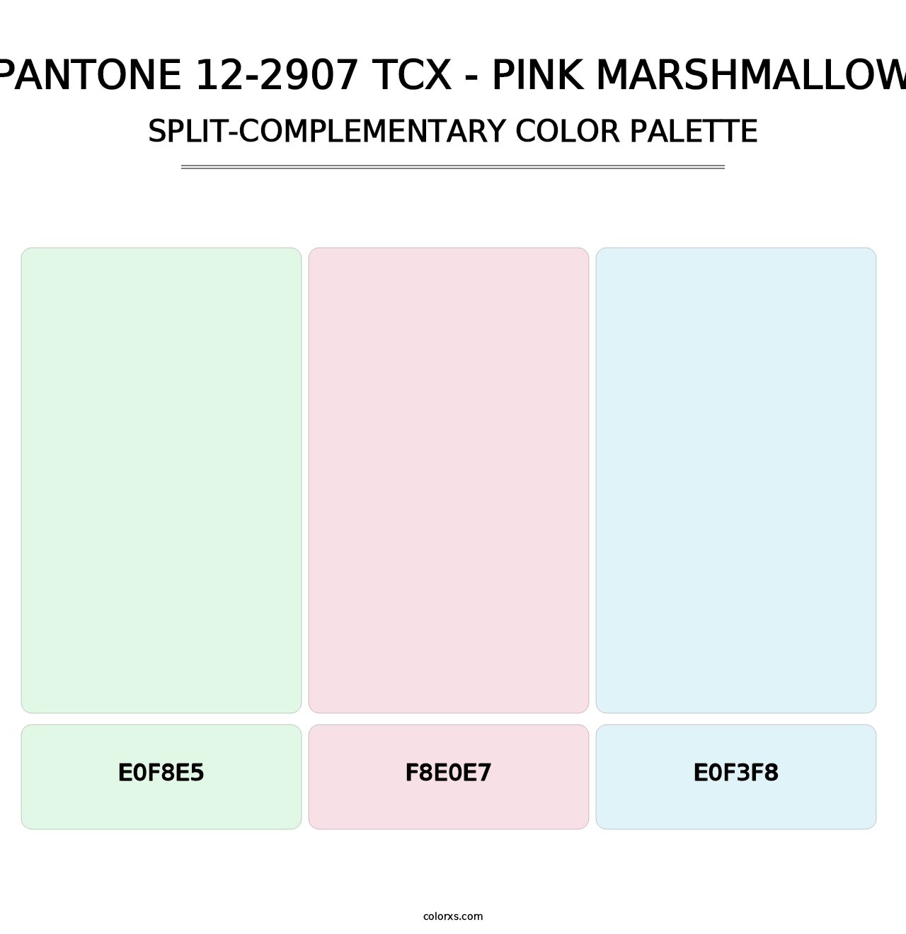 PANTONE 12-2907 TCX - Pink Marshmallow - Split-Complementary Color Palette