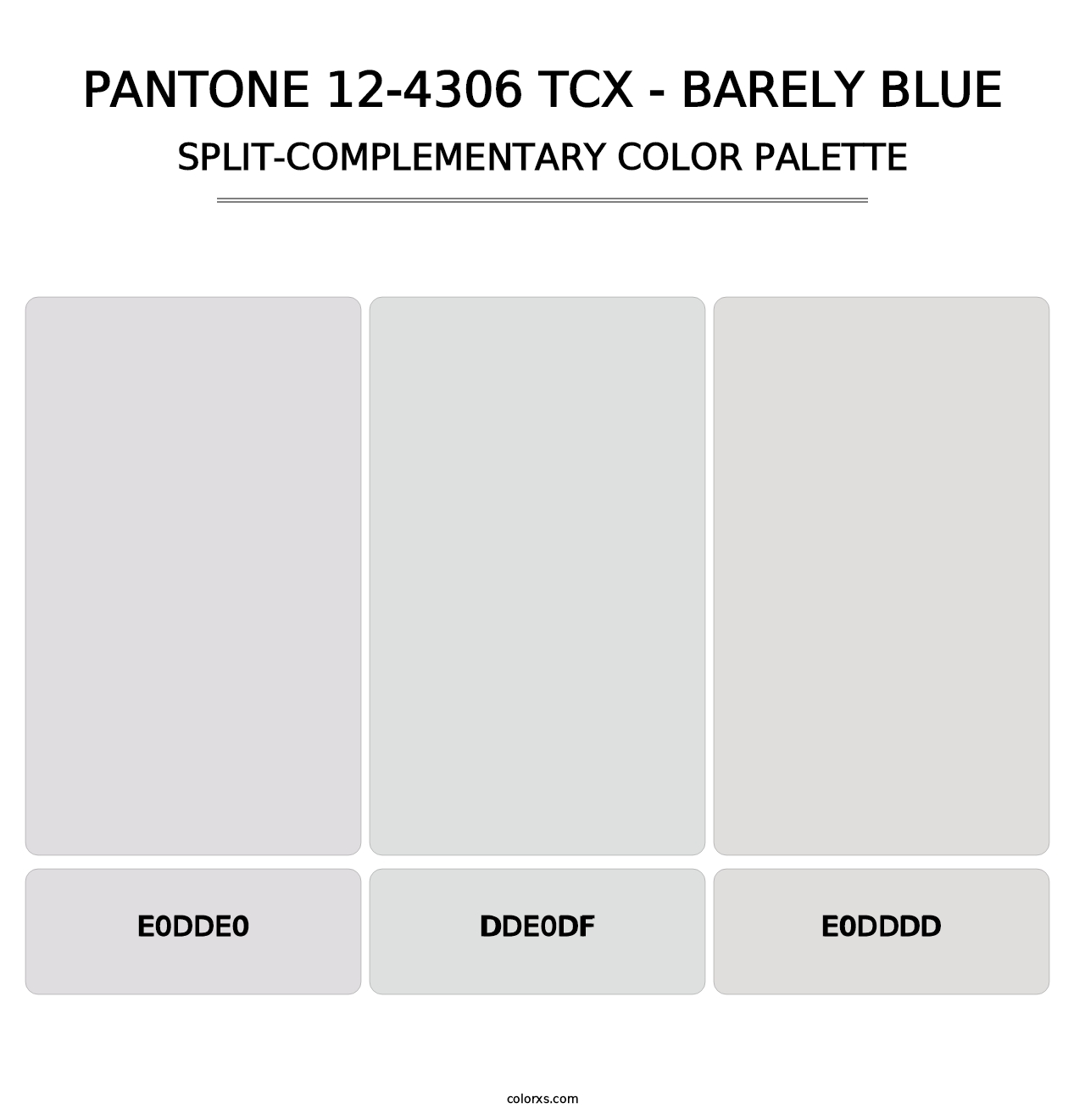PANTONE 12-4306 TCX - Barely Blue - Split-Complementary Color Palette