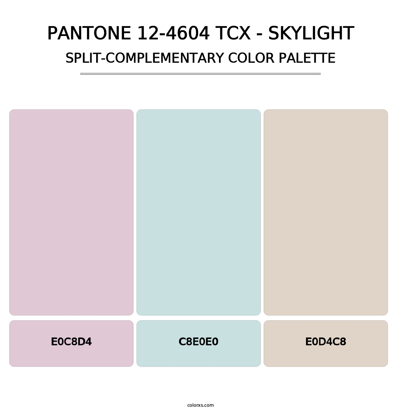 PANTONE 12-4604 TCX - Skylight - Split-Complementary Color Palette
