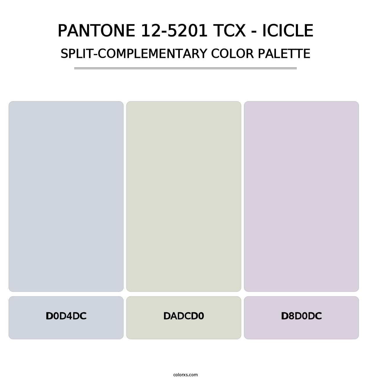PANTONE 12-5201 TCX - Icicle - Split-Complementary Color Palette