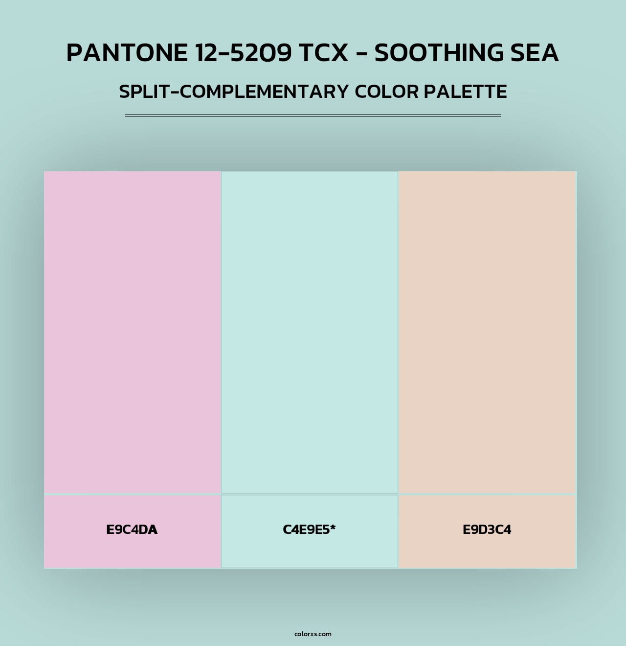 PANTONE 12-5209 TCX - Soothing Sea - Split-Complementary Color Palette