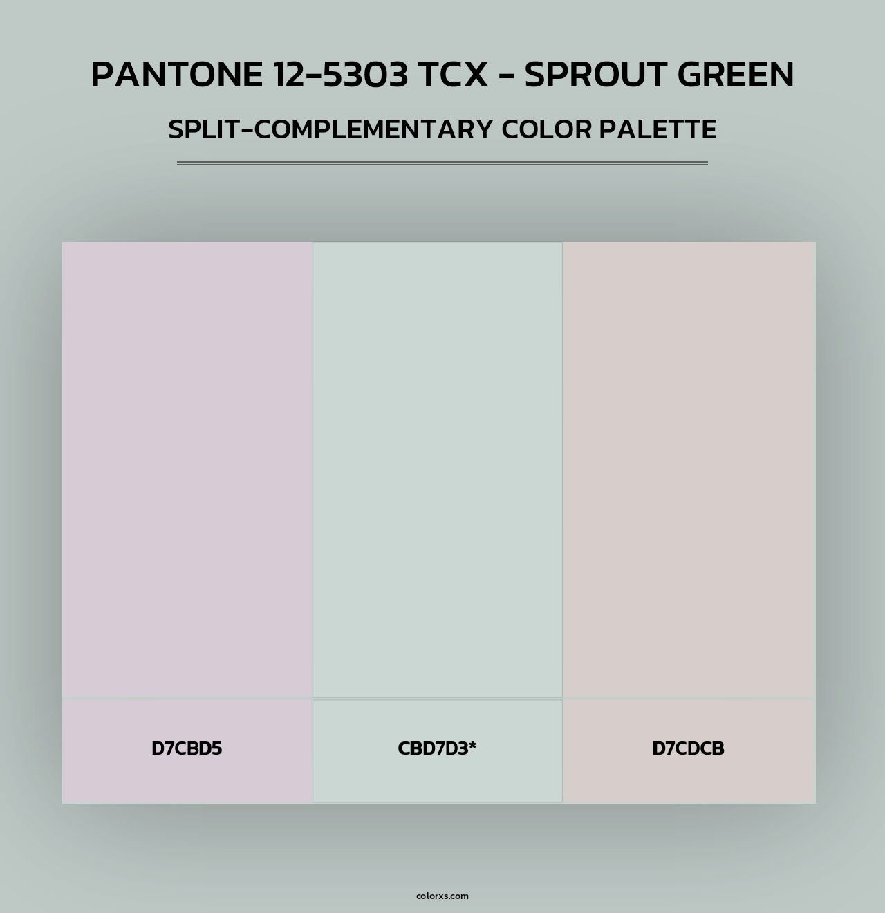 PANTONE 12-5303 TCX - Sprout Green - Split-Complementary Color Palette