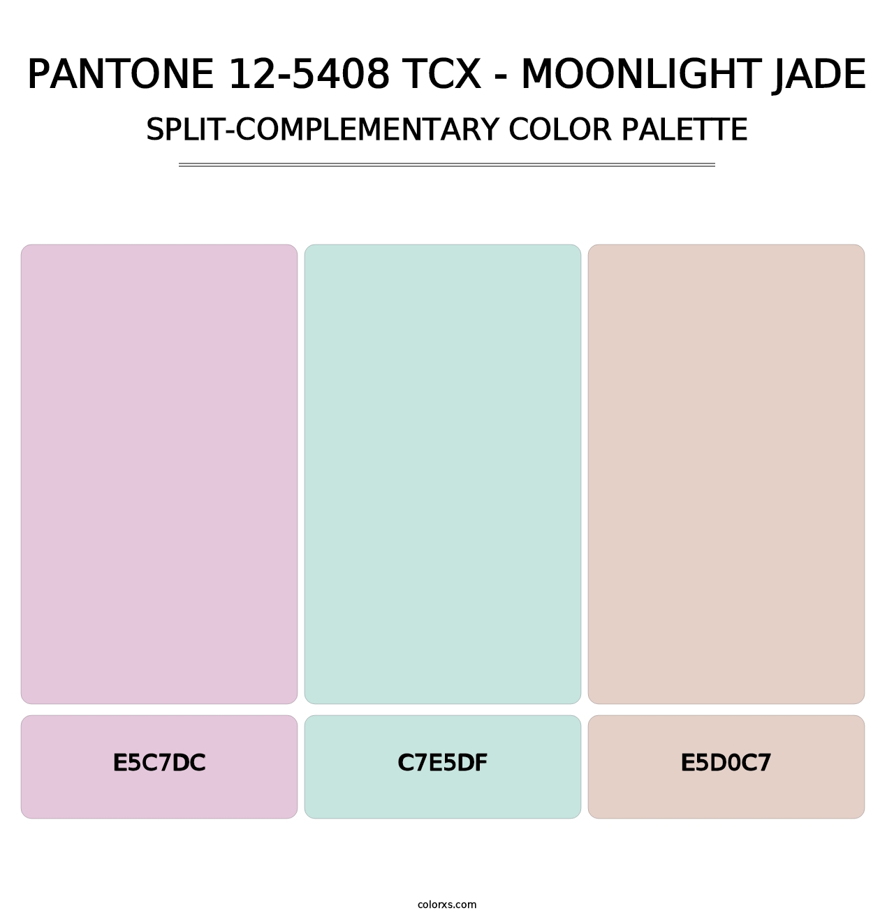 PANTONE 12-5408 TCX - Moonlight Jade - Split-Complementary Color Palette
