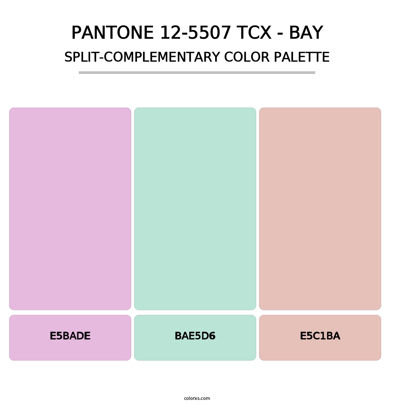 PANTONE 12-5507 TCX - Bay - Split-Complementary Color Palette