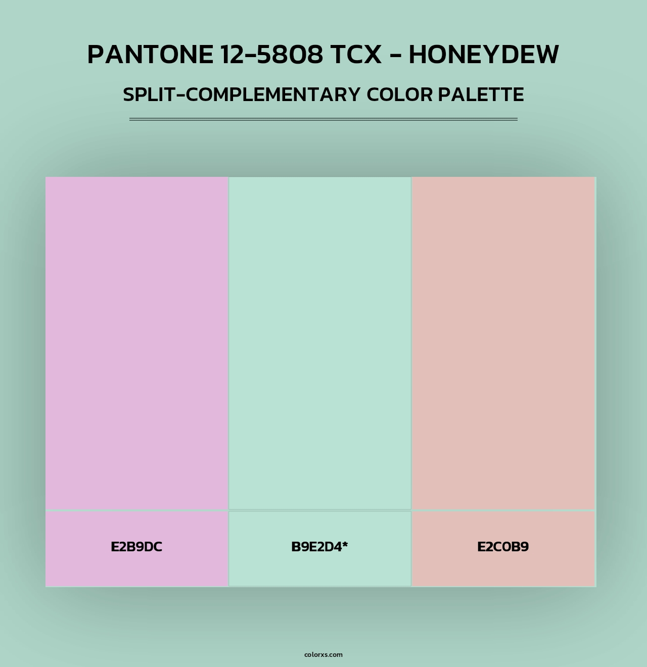 PANTONE 12-5808 TCX - Honeydew - Split-Complementary Color Palette