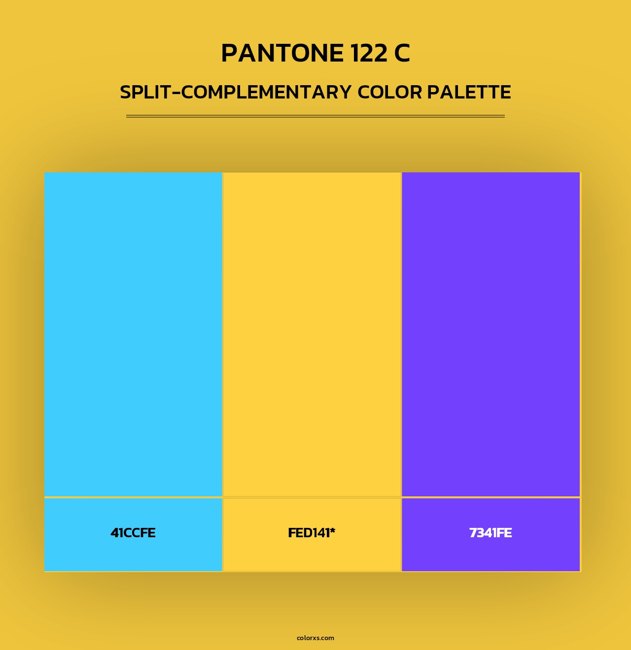 PANTONE 122 C - Split-Complementary Color Palette
