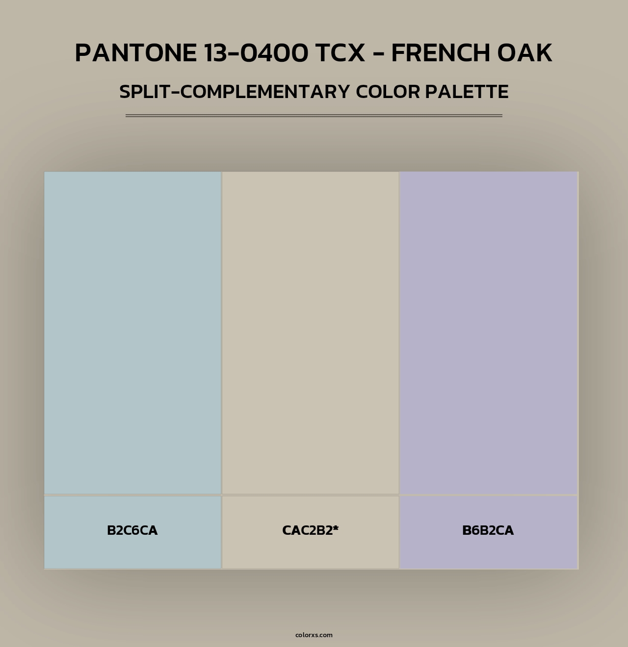 PANTONE 13-0400 TCX - French Oak - Split-Complementary Color Palette