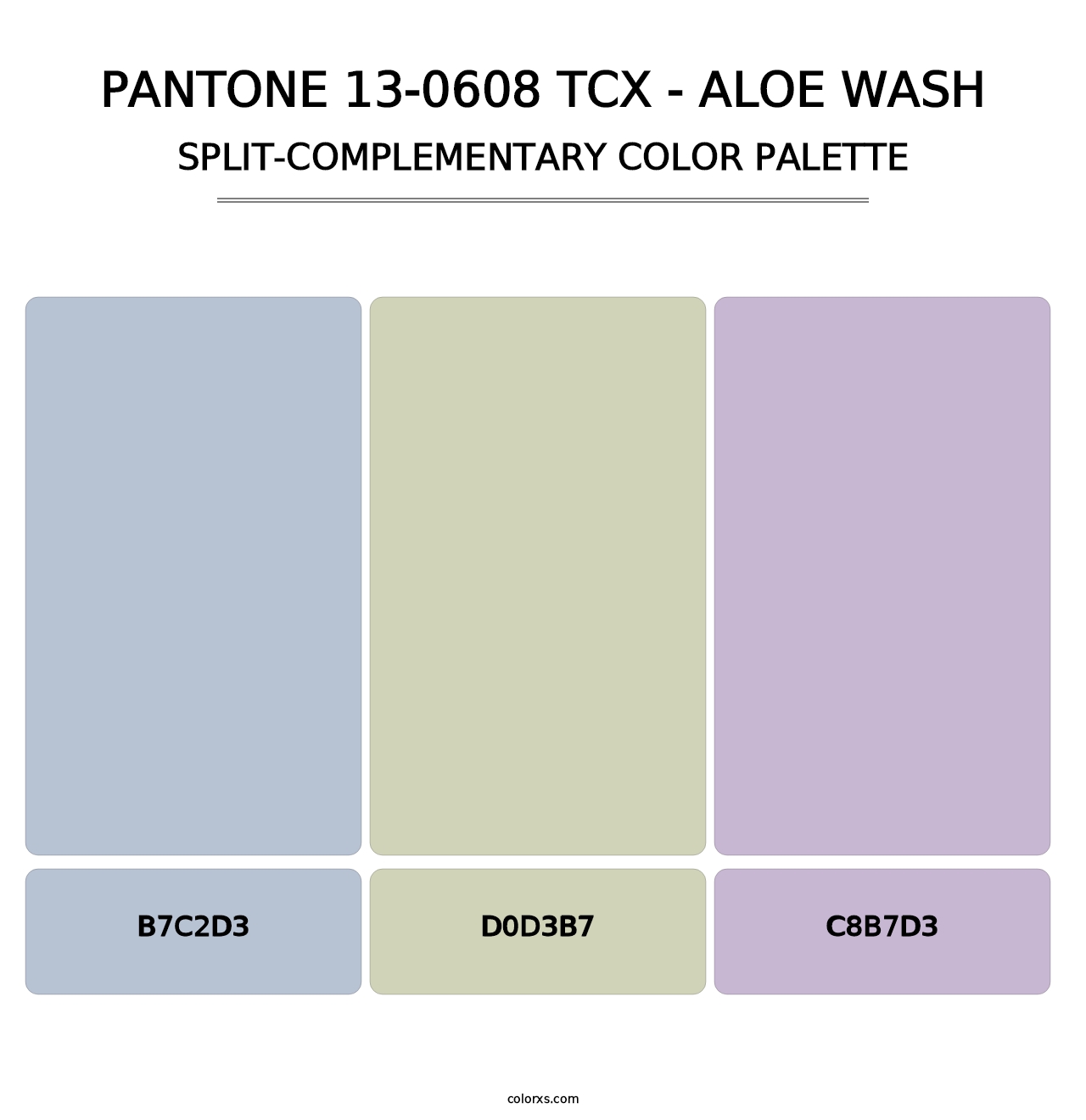 PANTONE 13-0608 TCX - Aloe Wash - Split-Complementary Color Palette