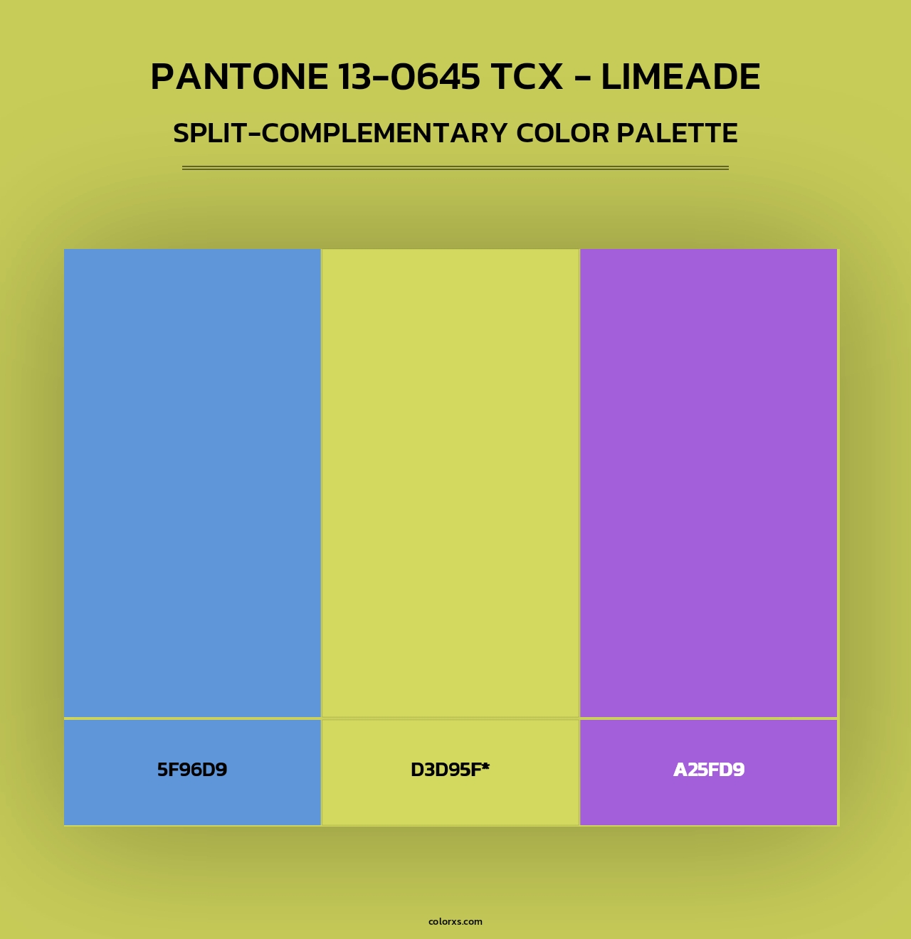 PANTONE 13-0645 TCX - Limeade - Split-Complementary Color Palette