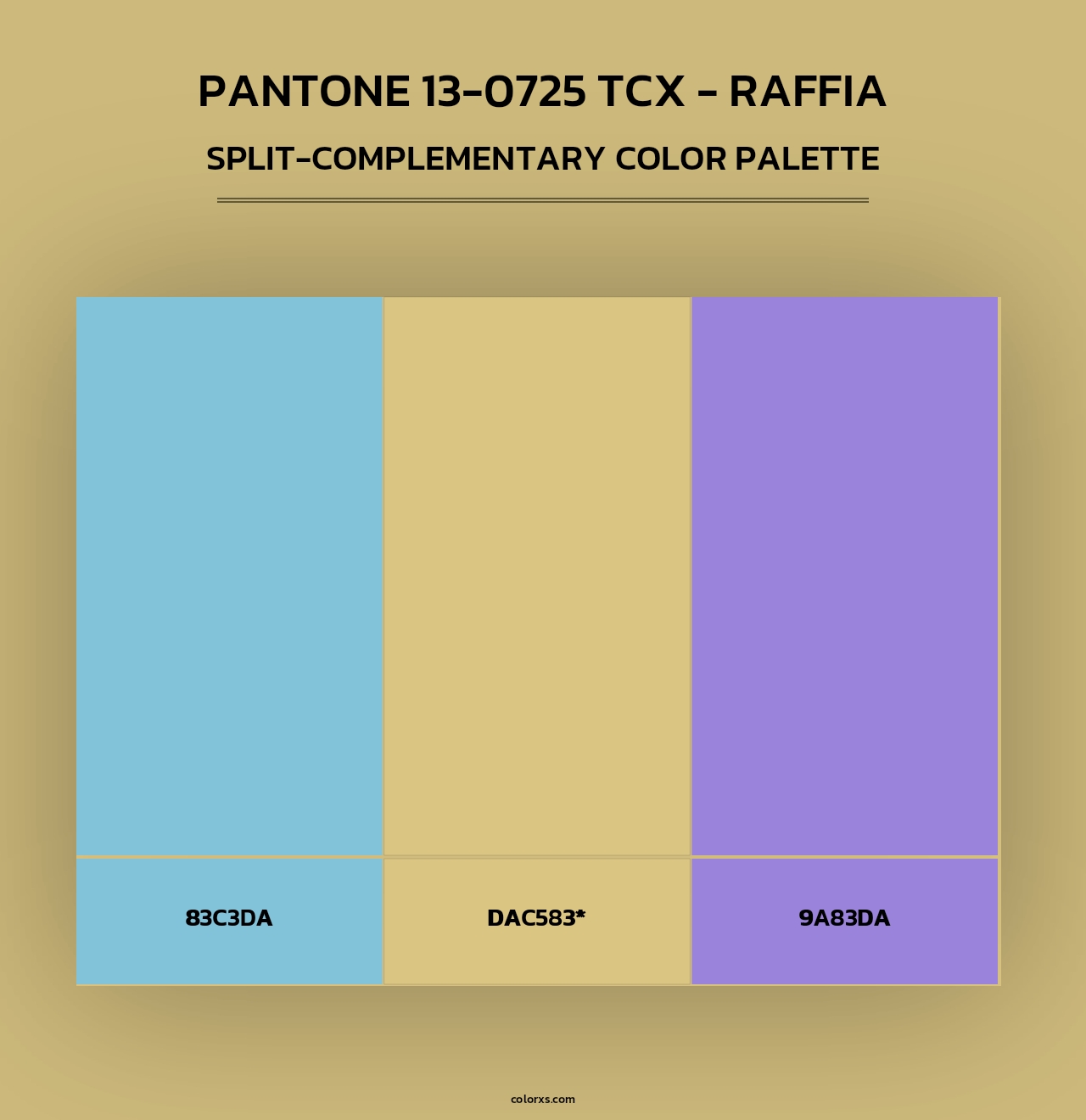 PANTONE 13-0725 TCX - Raffia - Split-Complementary Color Palette