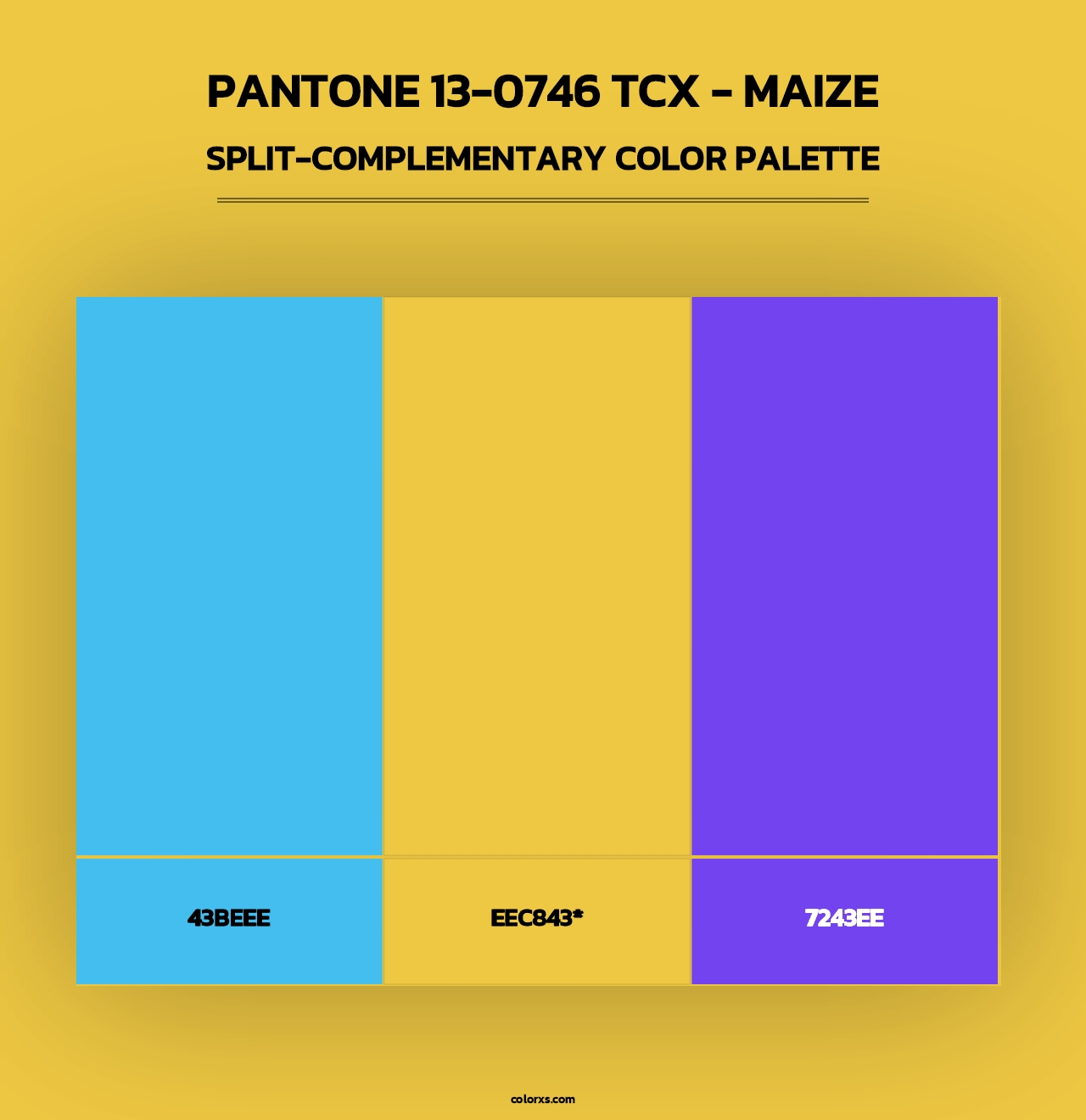 PANTONE 13-0746 TCX - Maize - Split-Complementary Color Palette