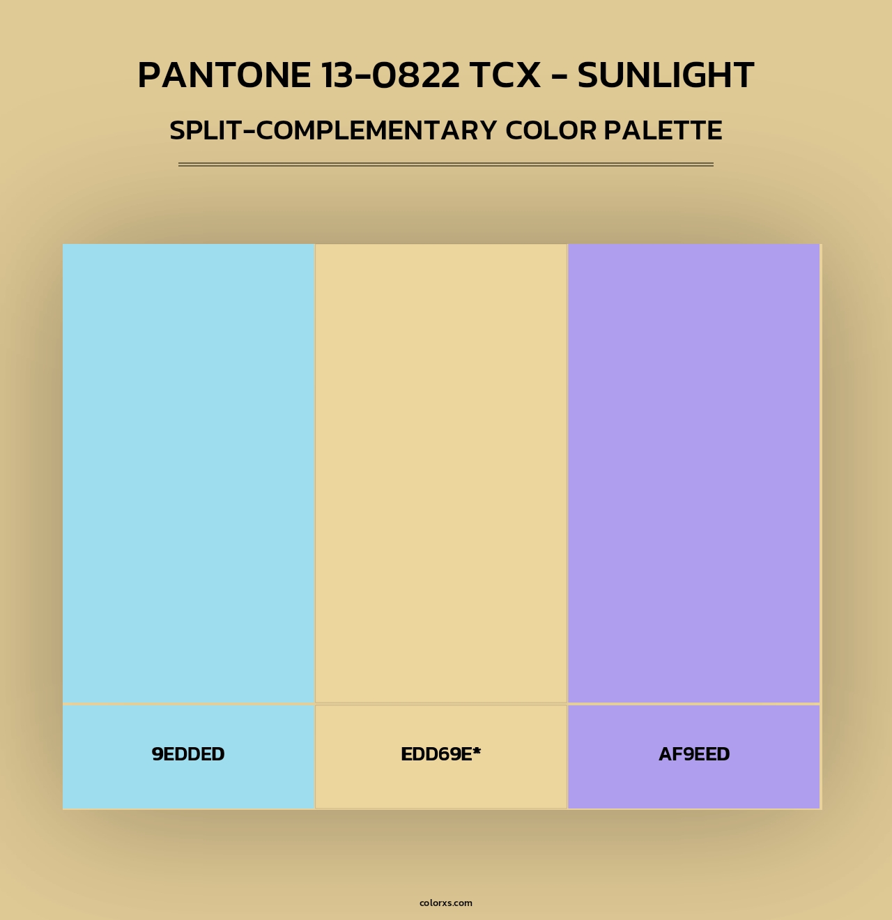 PANTONE 13-0822 TCX - Sunlight - Split-Complementary Color Palette