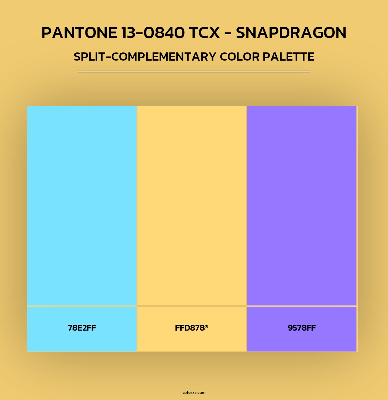 PANTONE 13-0840 TCX - Snapdragon - Split-Complementary Color Palette
