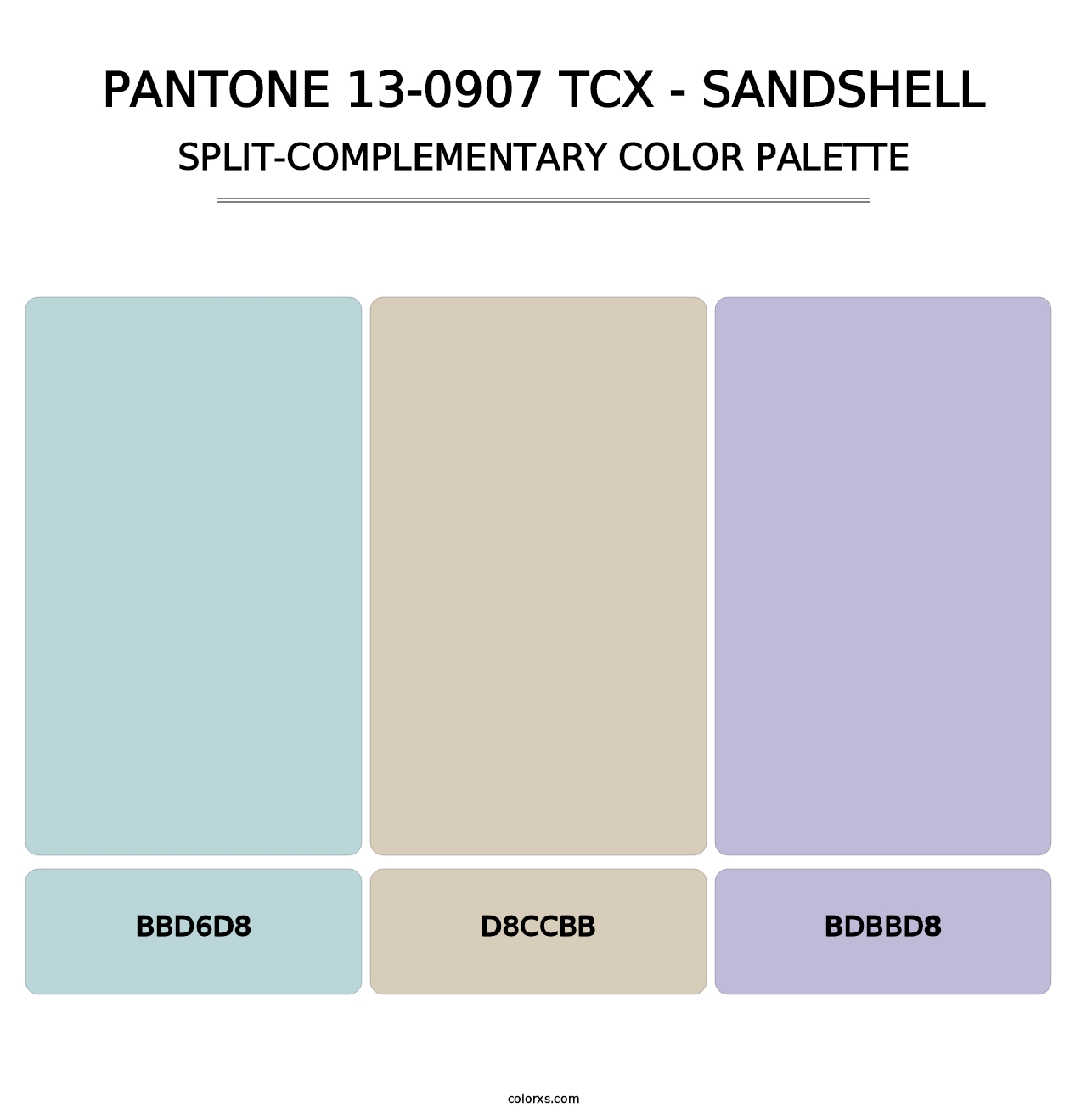 PANTONE 13-0907 TCX - Sandshell - Split-Complementary Color Palette