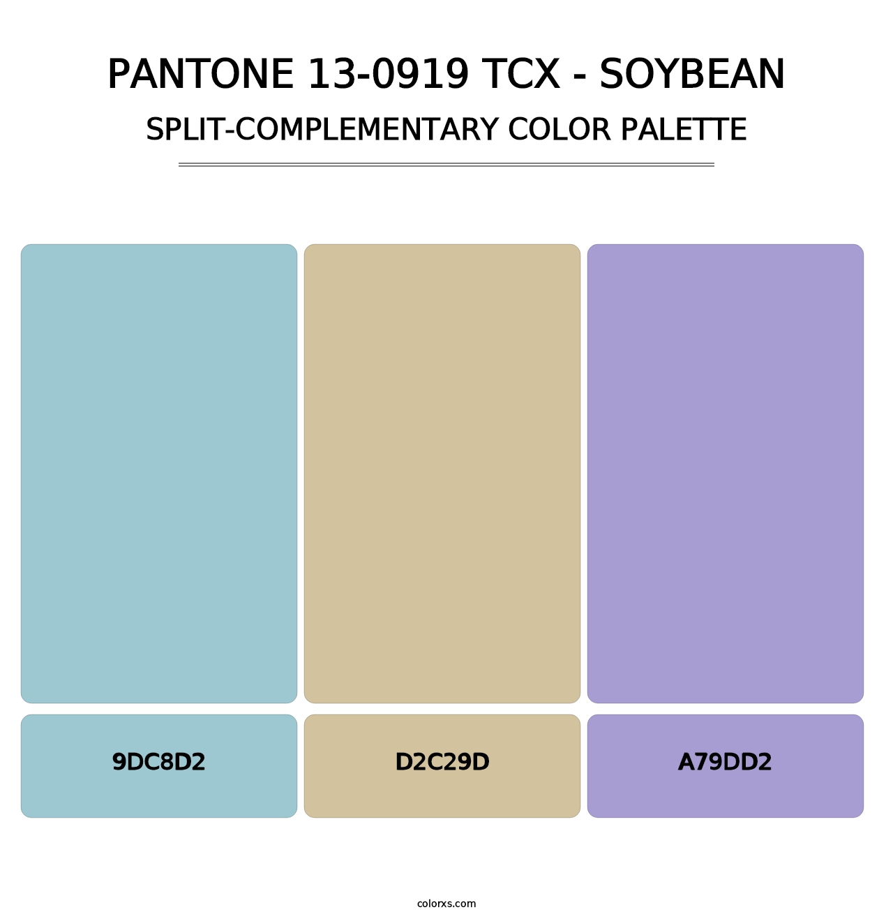 PANTONE 13-0919 TCX - Soybean - Split-Complementary Color Palette