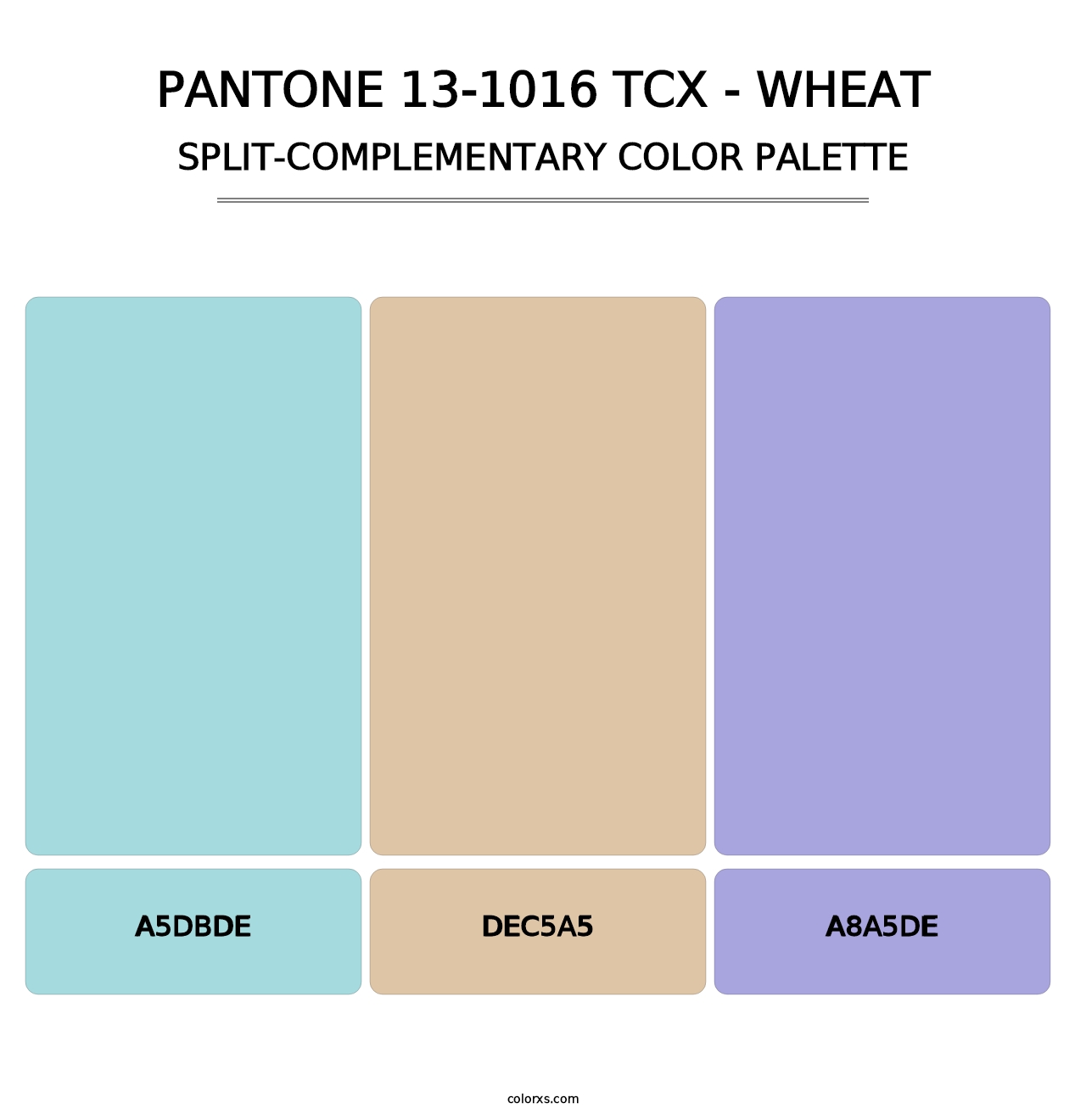PANTONE 13-1016 TCX - Wheat - Split-Complementary Color Palette