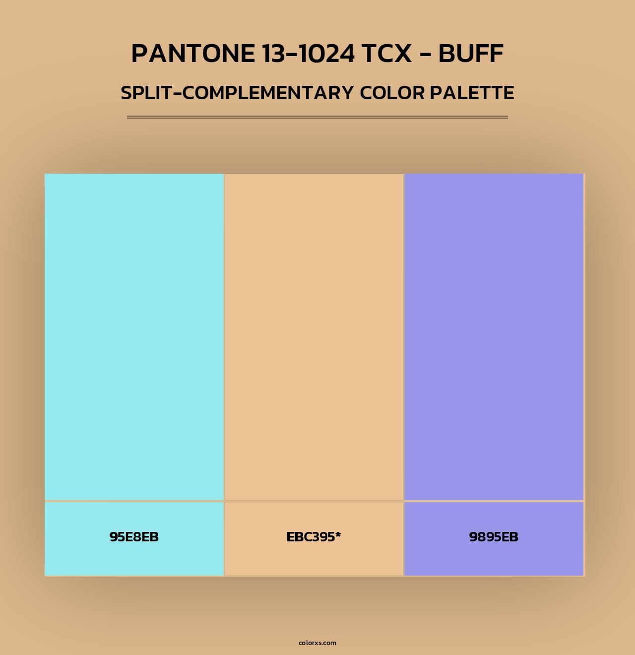 PANTONE 13-1024 TCX - Buff - Split-Complementary Color Palette