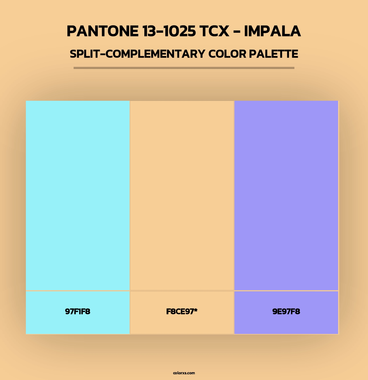 PANTONE 13-1025 TCX - Impala - Split-Complementary Color Palette