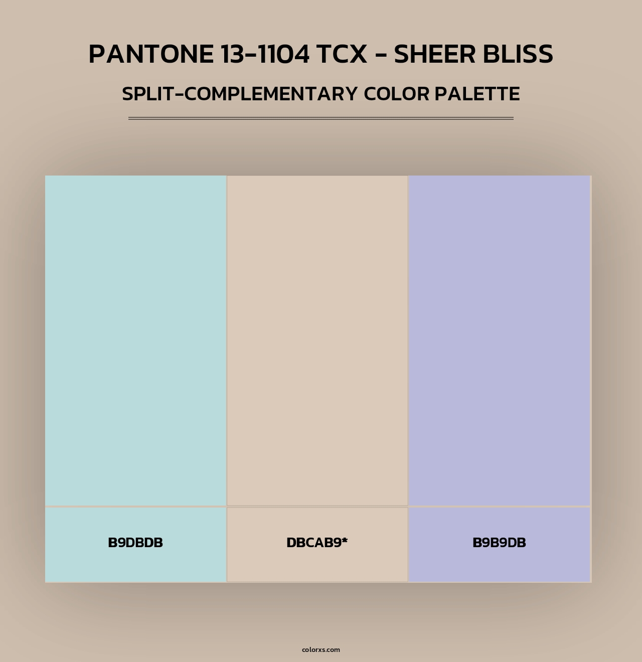 PANTONE 13-1104 TCX - Sheer Bliss - Split-Complementary Color Palette