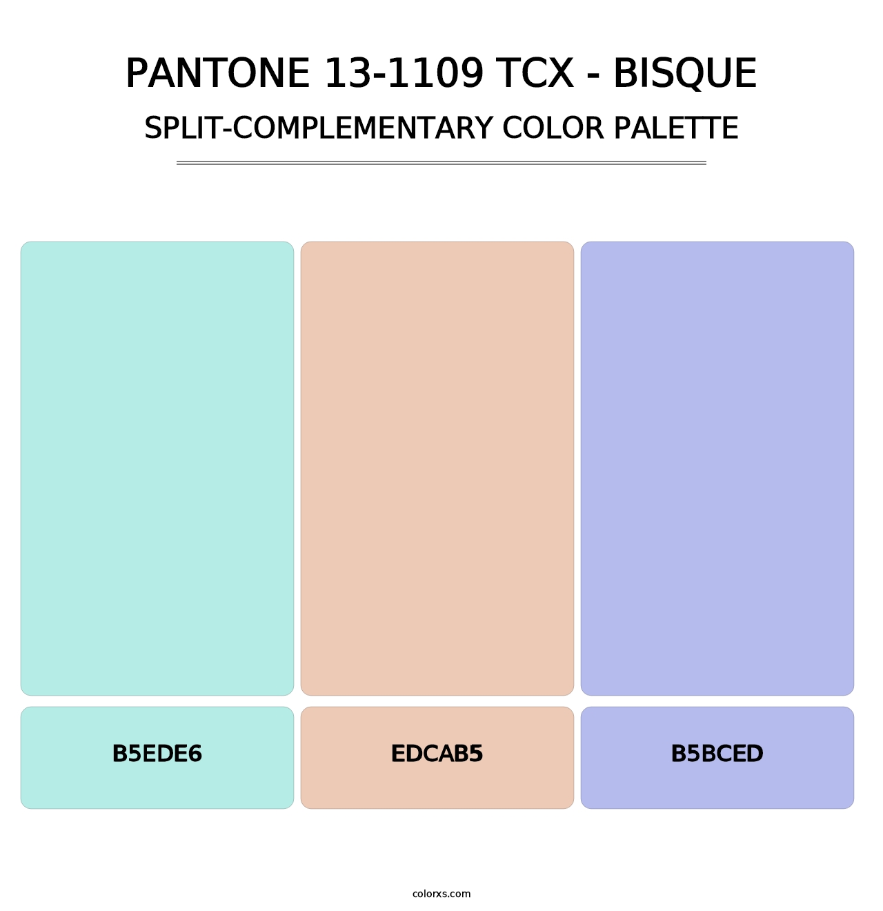 PANTONE 13-1109 TCX - Bisque - Split-Complementary Color Palette