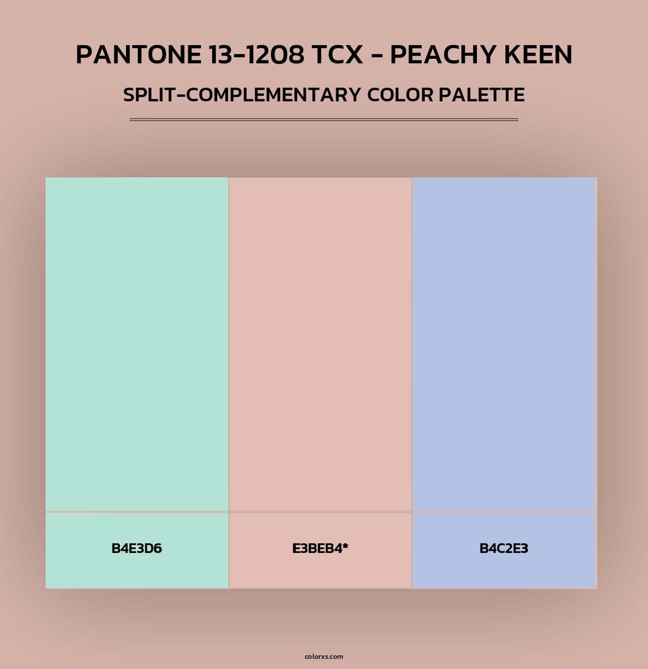 PANTONE 13-1208 TCX - Peachy Keen - Split-Complementary Color Palette